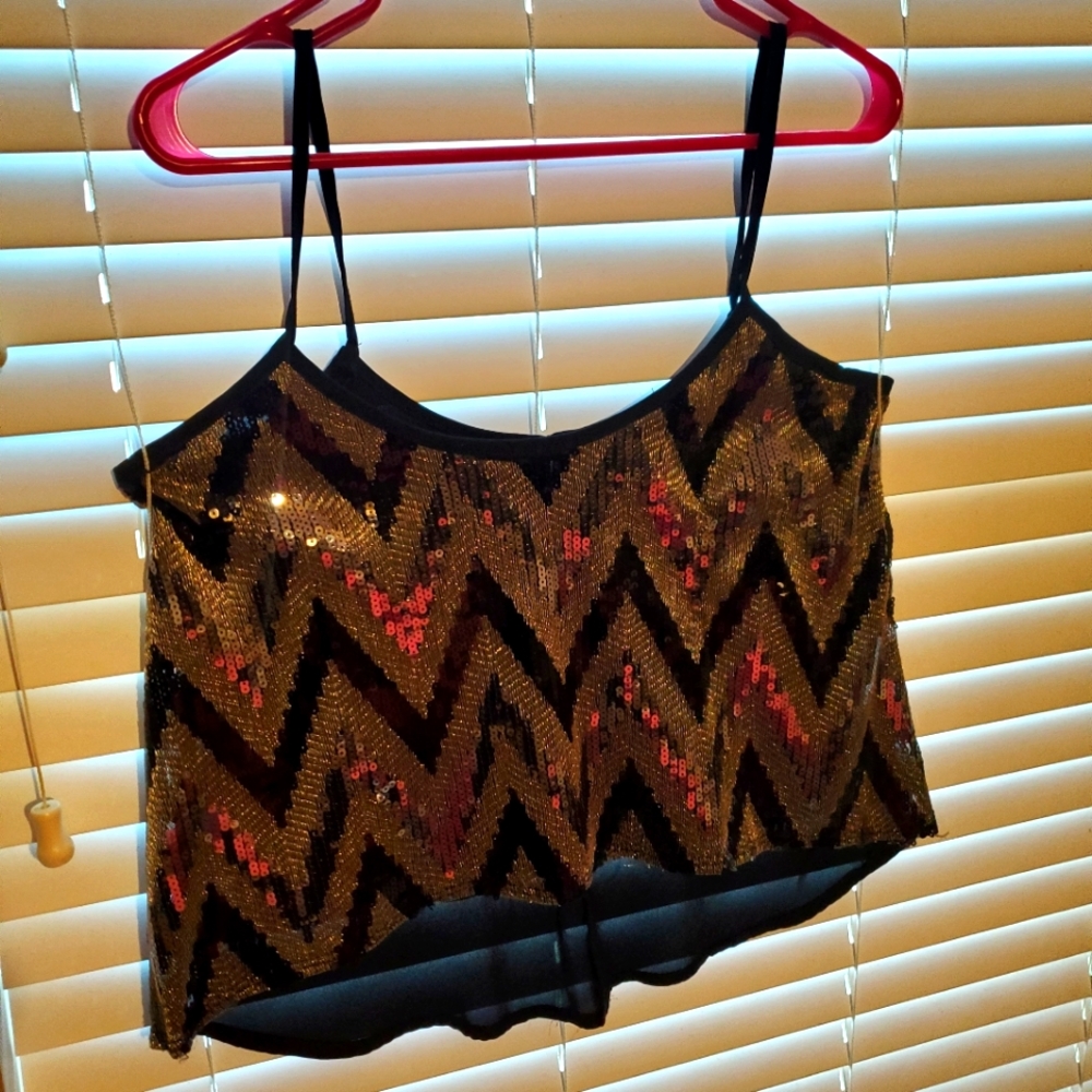 Crop top sequence, Spaghetti strap blouse